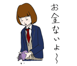High school girl fighting sticker #713142