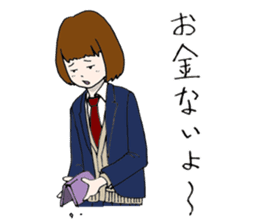 High school girl fighting sticker #713142