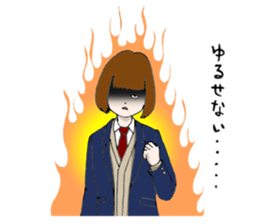 High school girl fighting sticker #713146