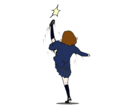 High school girl fighting sticker #713148