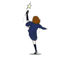 High school girl fighting sticker #713148