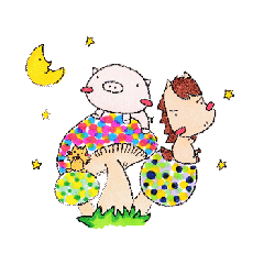 Little pig and little horse