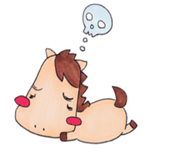 Little pig and little horse sticker #713564