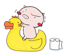 Little pig and little horse sticker #713565