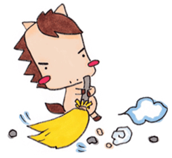 Little pig and little horse sticker #713566