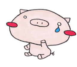 Little pig and little horse sticker #713569