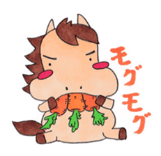 Little pig and little horse sticker #713581