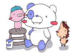 Little pig and little horse sticker #713589