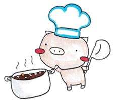 Little pig and little horse sticker #713590