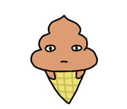 Poppin chocolate ice cream sticker #715632
