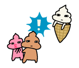 Poppin chocolate ice cream sticker #715654