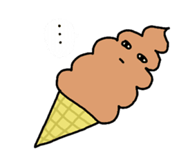 Poppin chocolate ice cream sticker #715661