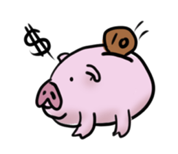 Stickers of cute pig sticker #717364