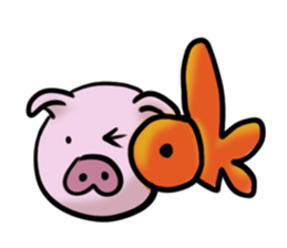 Stickers of cute pig sticker #717366