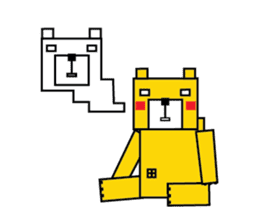 square bear-Cubie sticker #717543