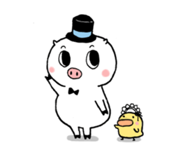 Monsieur Pig sticker #717591