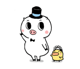 Monsieur Pig sticker #717591