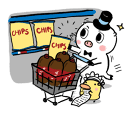 Monsieur Pig sticker #717593