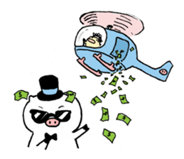 Monsieur Pig sticker #717594