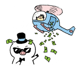 Monsieur Pig sticker #717594