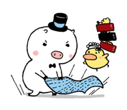 Monsieur Pig sticker #717595