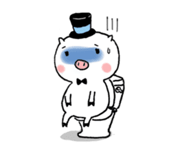 Monsieur Pig sticker #717597