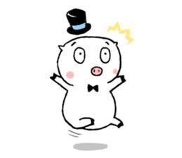 Monsieur Pig sticker #717598