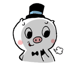 Monsieur Pig sticker #717602