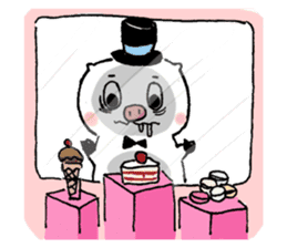 Monsieur Pig sticker #717605