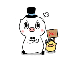 Monsieur Pig sticker #717607