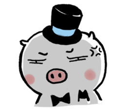 Monsieur Pig sticker #717612