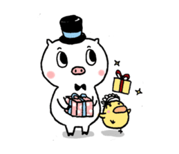 Monsieur Pig sticker #717622