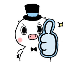 Monsieur Pig sticker #717628