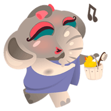 Dunbee, the funny and sweet elephant sticker #719592