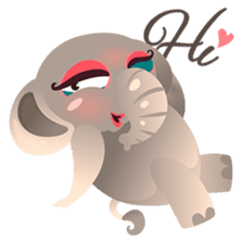 Dunbee, the funny and sweet elephant sticker #719596