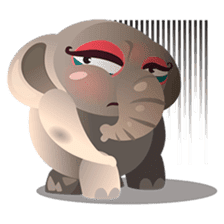 Dunbee, the funny and sweet elephant sticker #719599