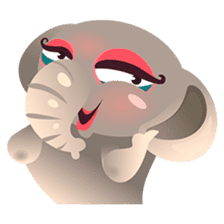 Dunbee, the funny and sweet elephant sticker #719602