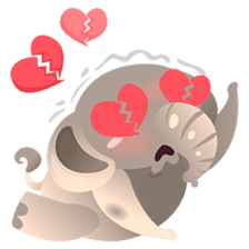 Dunbee, the funny and sweet elephant sticker #719609