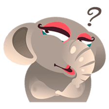 Dunbee, the funny and sweet elephant sticker #719610