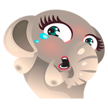 Dunbee, the funny and sweet elephant sticker #719620