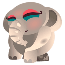 Dunbee, the funny and sweet elephant sticker #719623