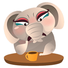 Dunbee, the funny and sweet elephant sticker #719629