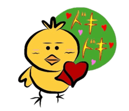 Yellow bird Chappie of the happiness sticker #719931