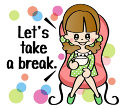 Girl & Rabbit sticker #720871