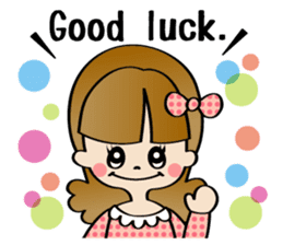 Girl & Rabbit sticker #720877