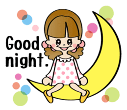 Girl & Rabbit sticker #720882