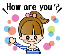 Girl & Rabbit sticker #720884