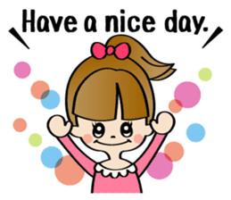 Girl & Rabbit sticker #720886