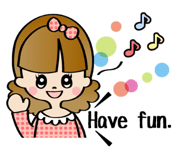 Girl & Rabbit sticker #720888