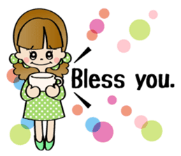 Girl & Rabbit sticker #720889